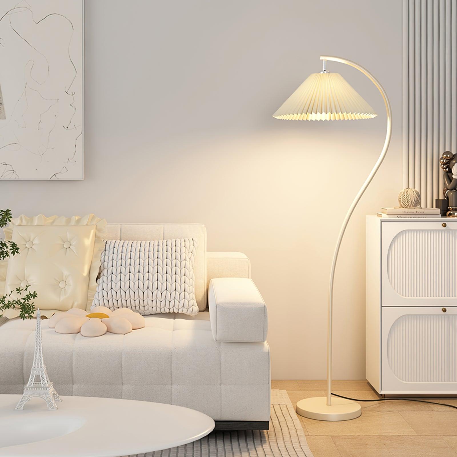 Mytalil Modern Curved Fabric Floor Lamp - Letslighting