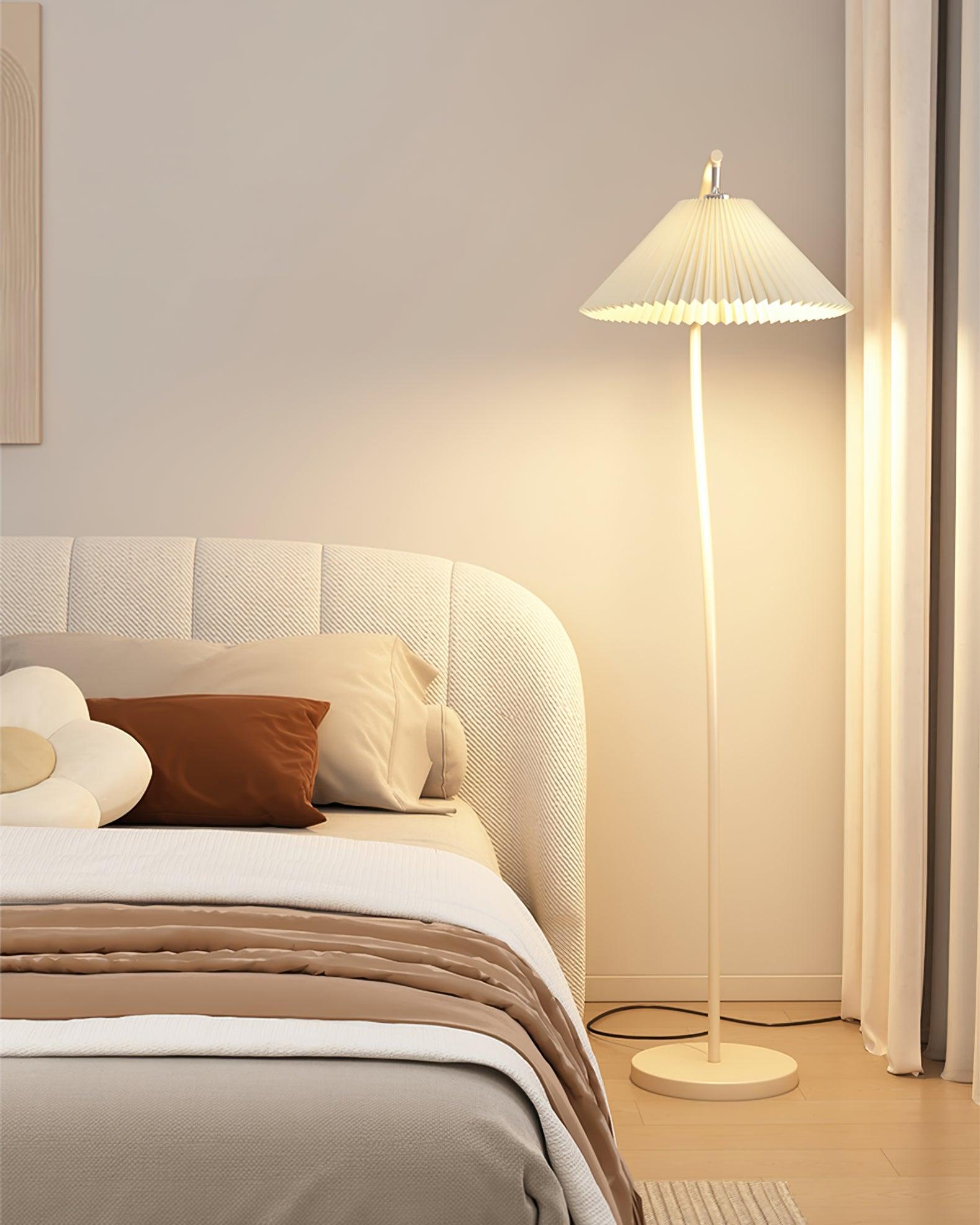 Mytalil Modern Curved Fabric Floor Lamp - Letslighting