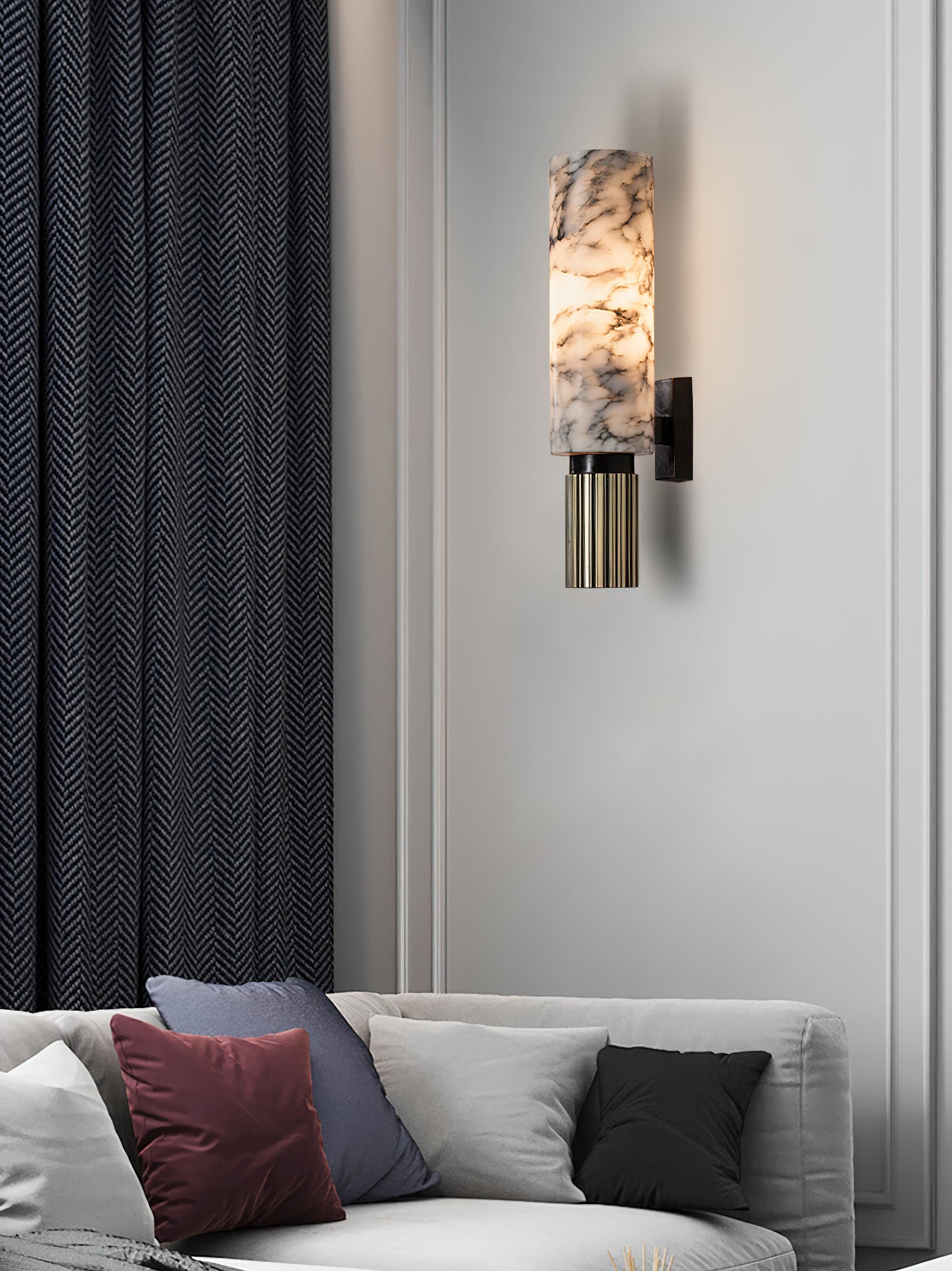 Olnoreth Modern Minimalist Alabaster Wall Lamp - Letslighting