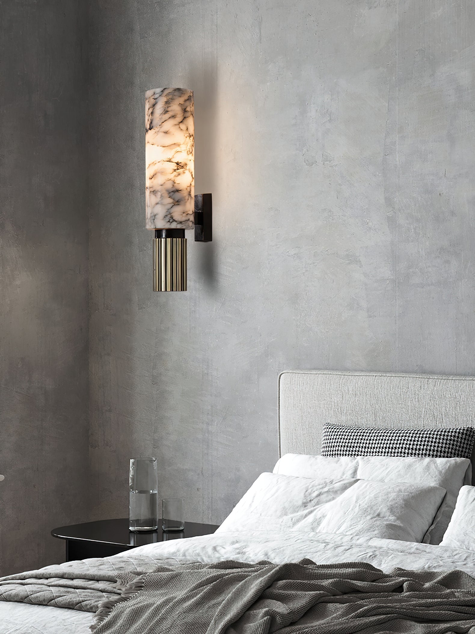 Olnoreth Modern Minimalist Alabaster Wall Lamp - Letslighting