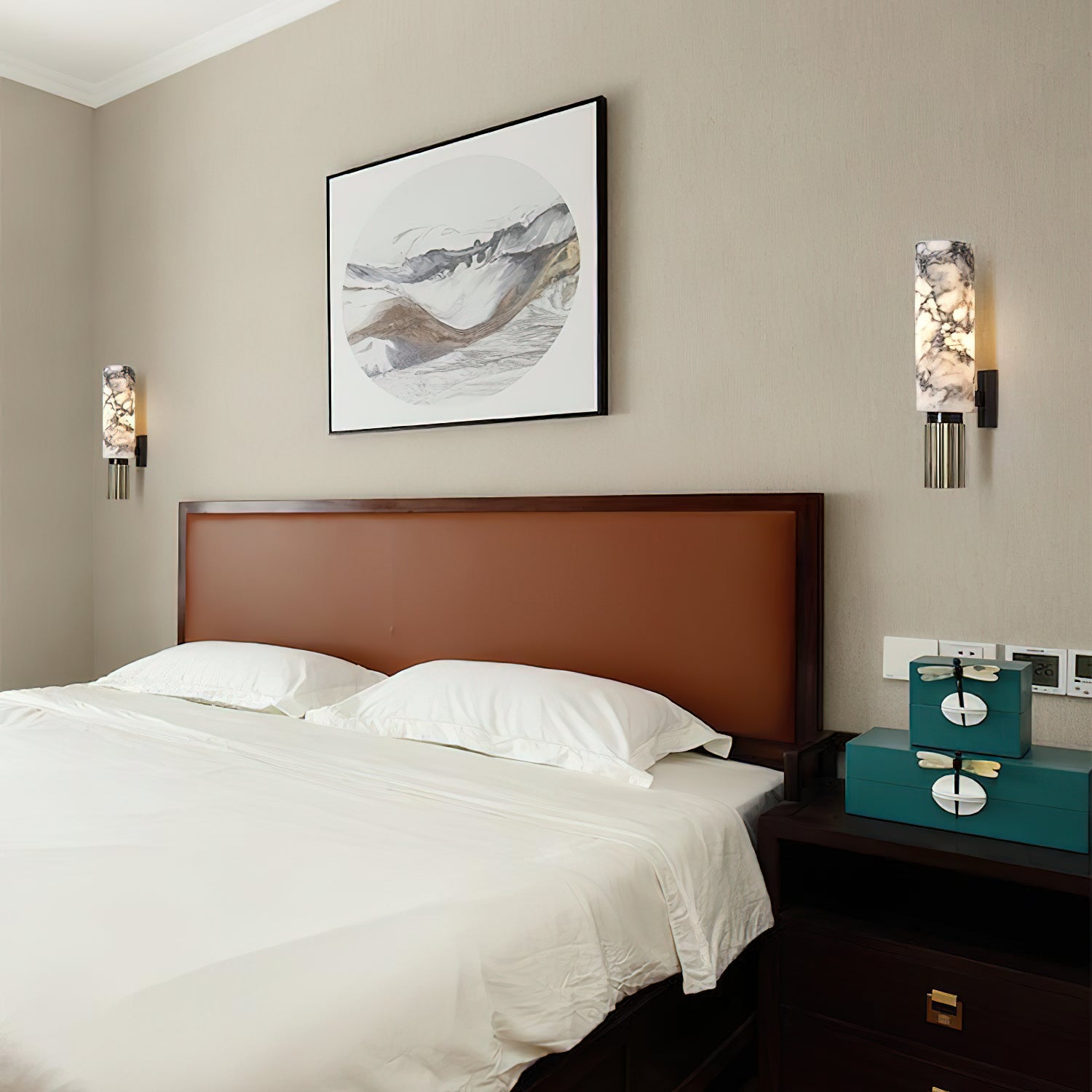 Olnoreth Modern Minimalist Alabaster Wall Lamp - Letslighting
