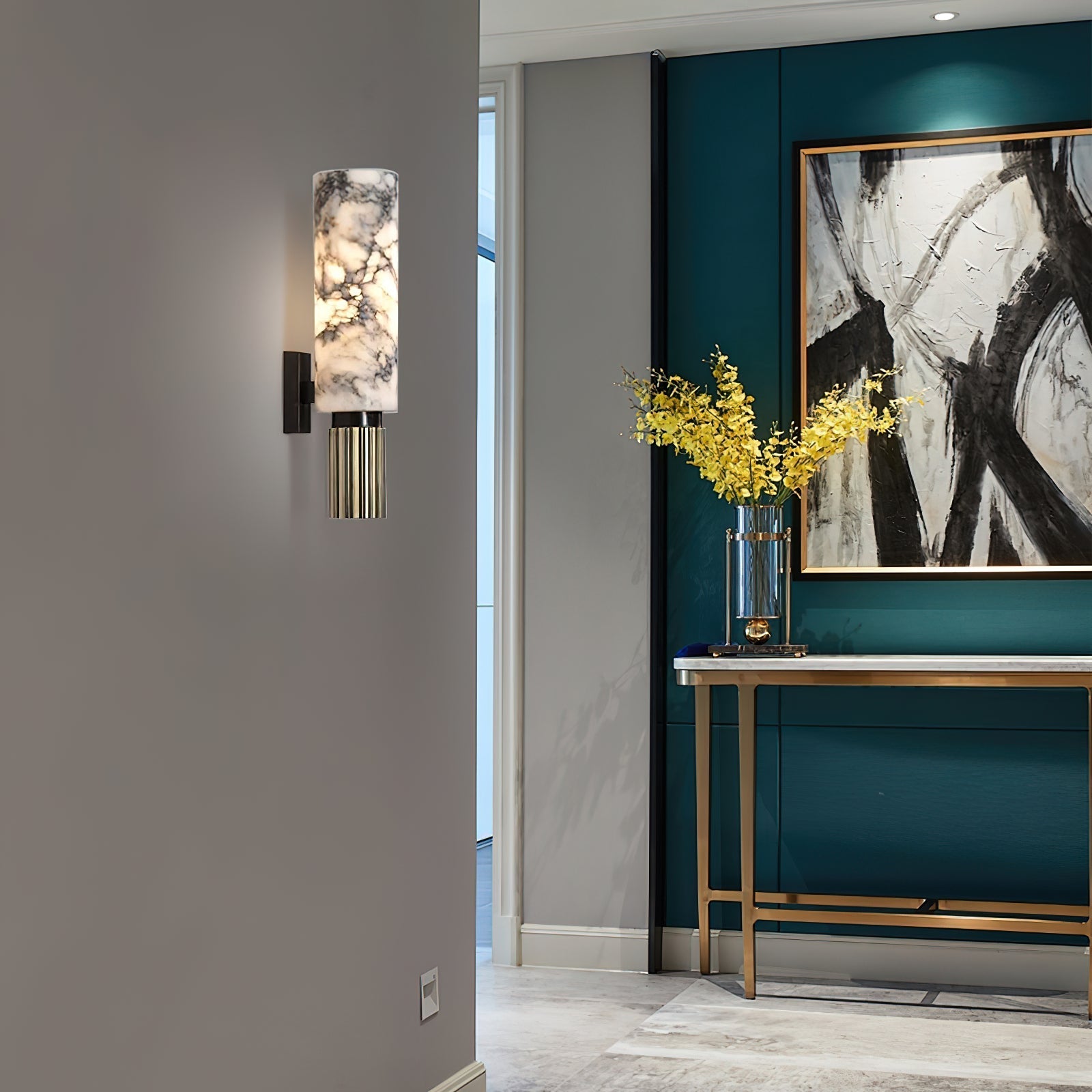 Olnoreth Modern Minimalist Alabaster Wall Lamp - Letslighting