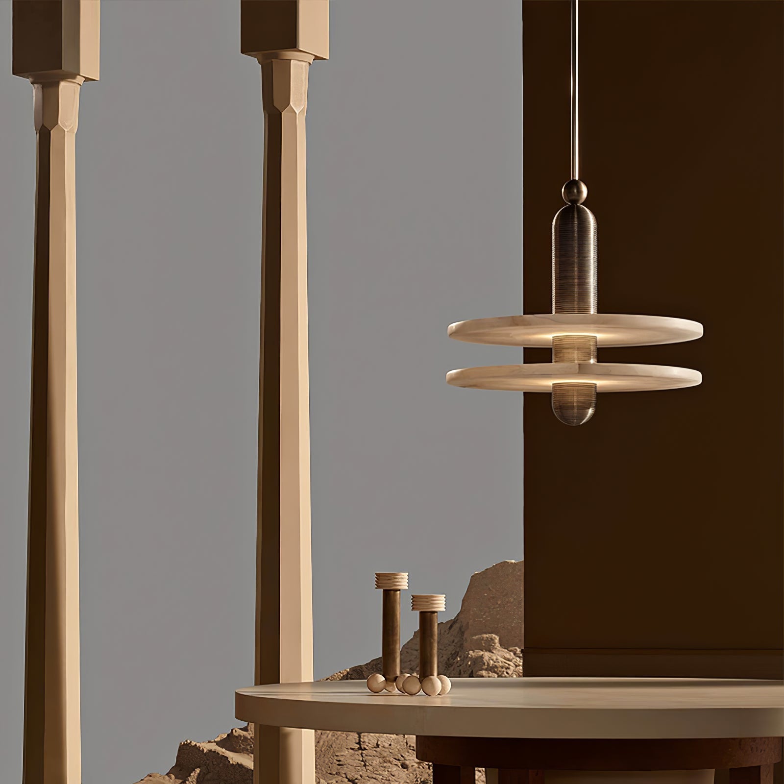 Saturn Modern Alabaster Pendant Light