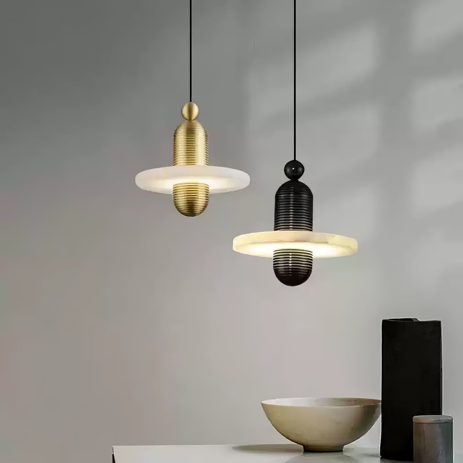 Saturn Modern Alabaster Pendant Light