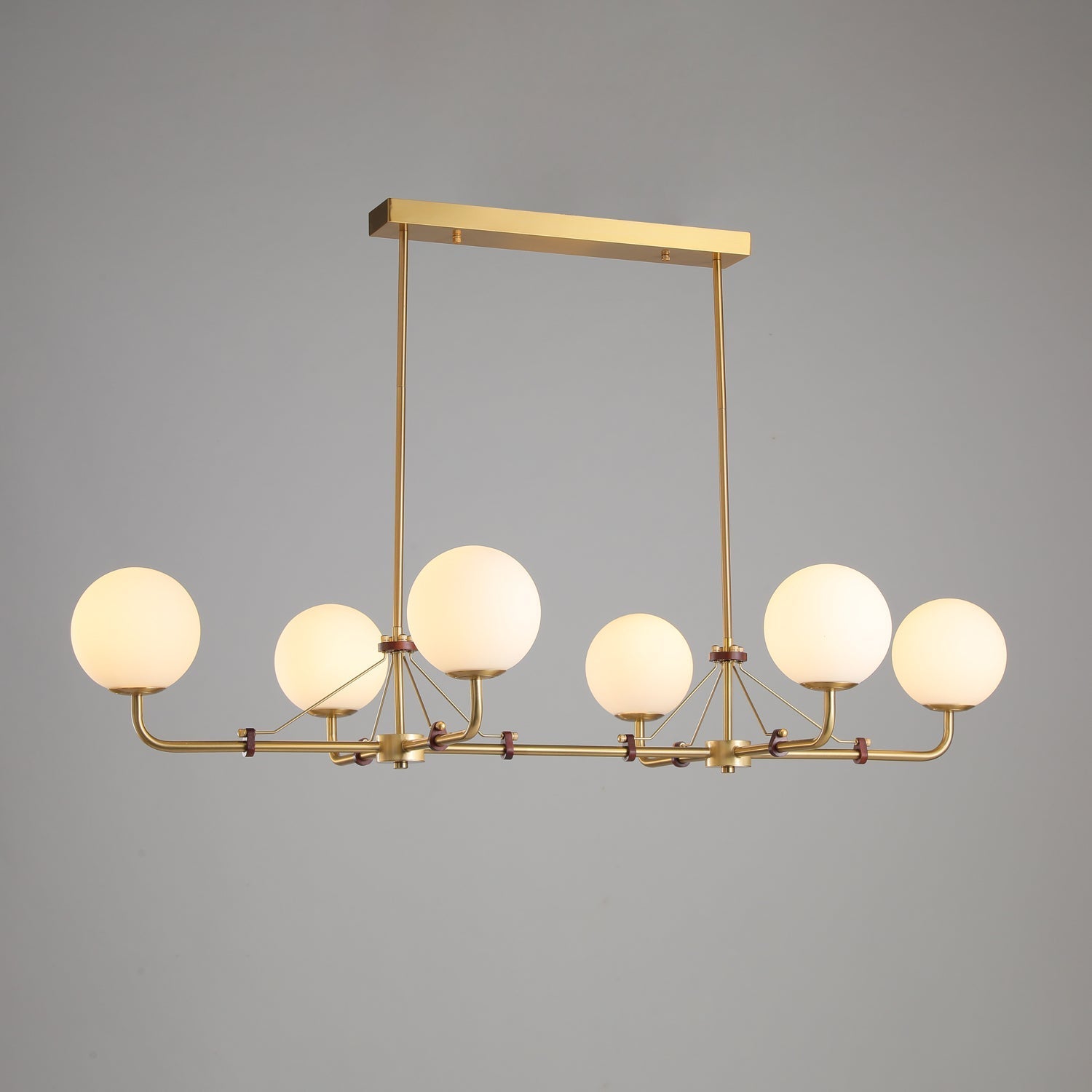 Lustra Chandelier Brass Globe Savanna Elegant - Letslighting