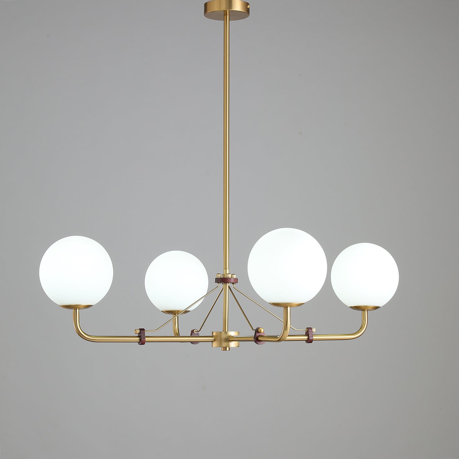 Lustra Chandelier Brass Globe Savanna Elegant - Letslighting