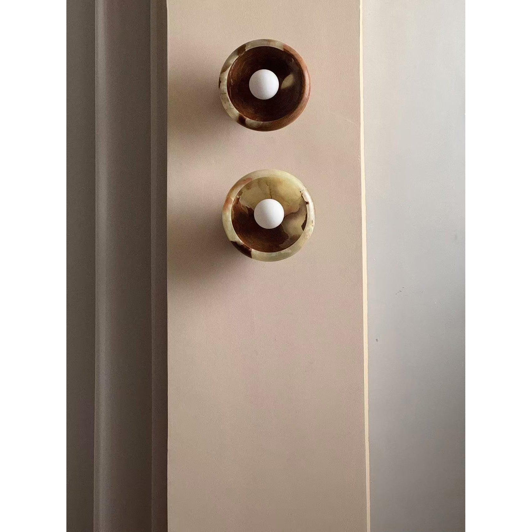 Piedra Modern Minimalist Marble Glass Wall Lamp - Letslighting