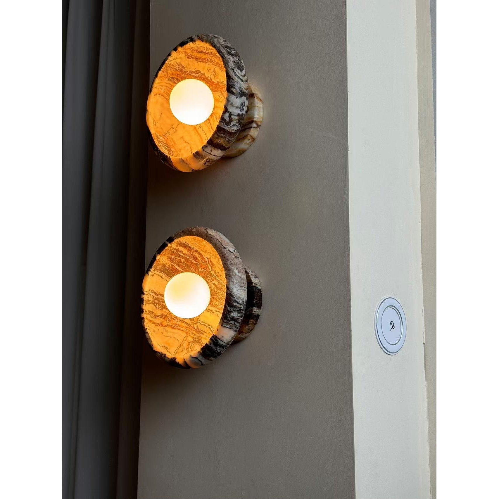 Piedra Modern Minimalist Marble Glass Wall Lamp - Letslighting