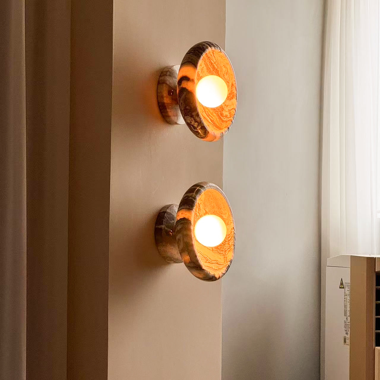 Piedra Modern Minimalist Marble Glass Wall Lamp - Letslighting