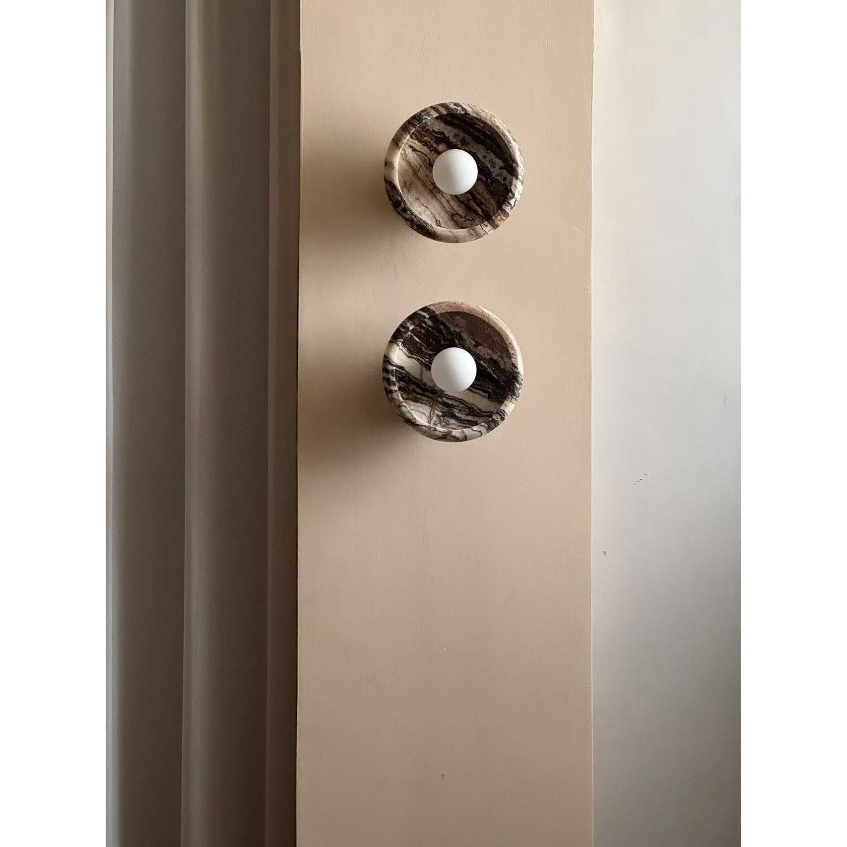 Piedra Modern Minimalist Marble Glass Wall Lamp - Letslighting