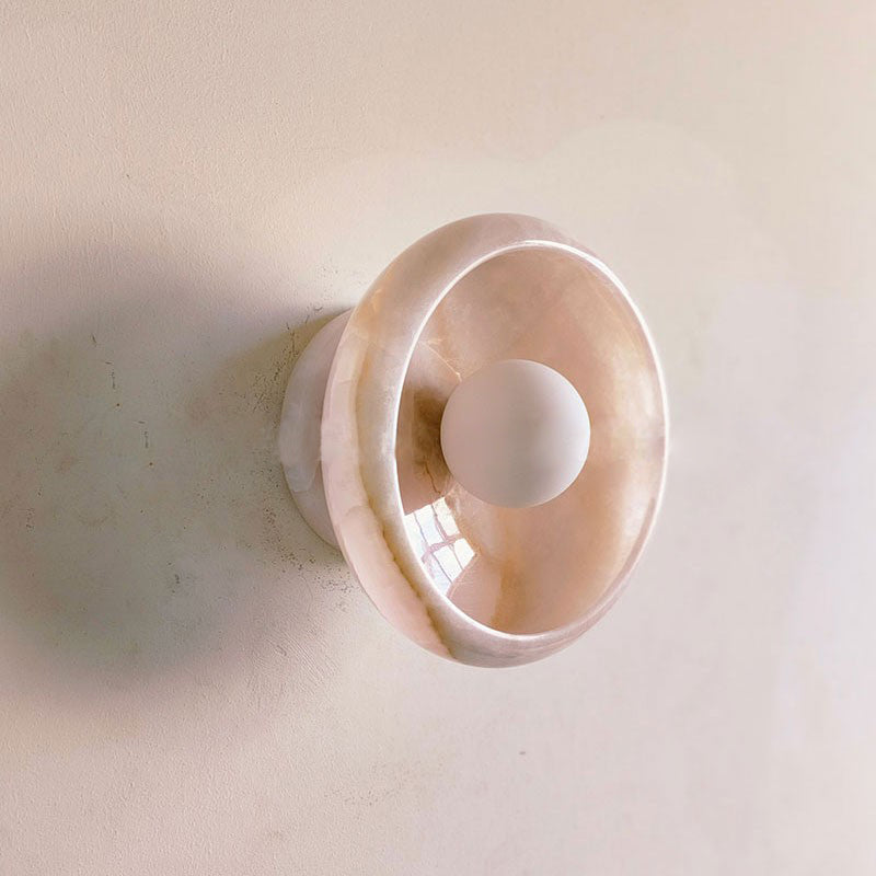 Piedra Modern Minimalist Marble Glass Wall Lamp - Letslighting