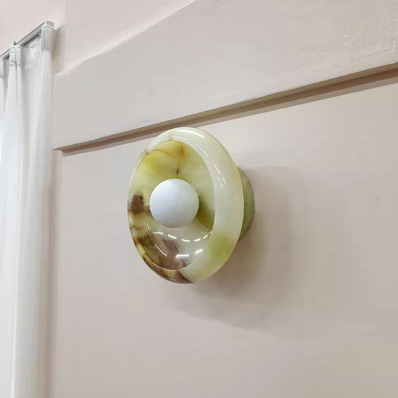 Piedra Modern Minimalist Marble Glass Wall Lamp - Letslighting