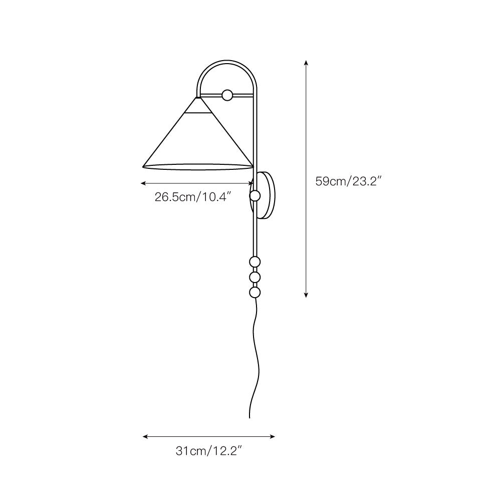 Cisorir Elegance Vintage Plug-In Brass Fabric Sconce Wall Lamp - Letslighting