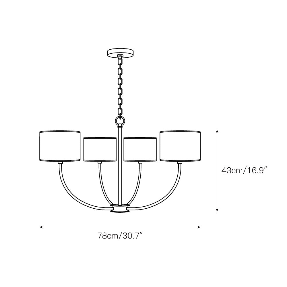 Mycaren Vintage Industrial Brass Fabric Chandelier - Letslighting