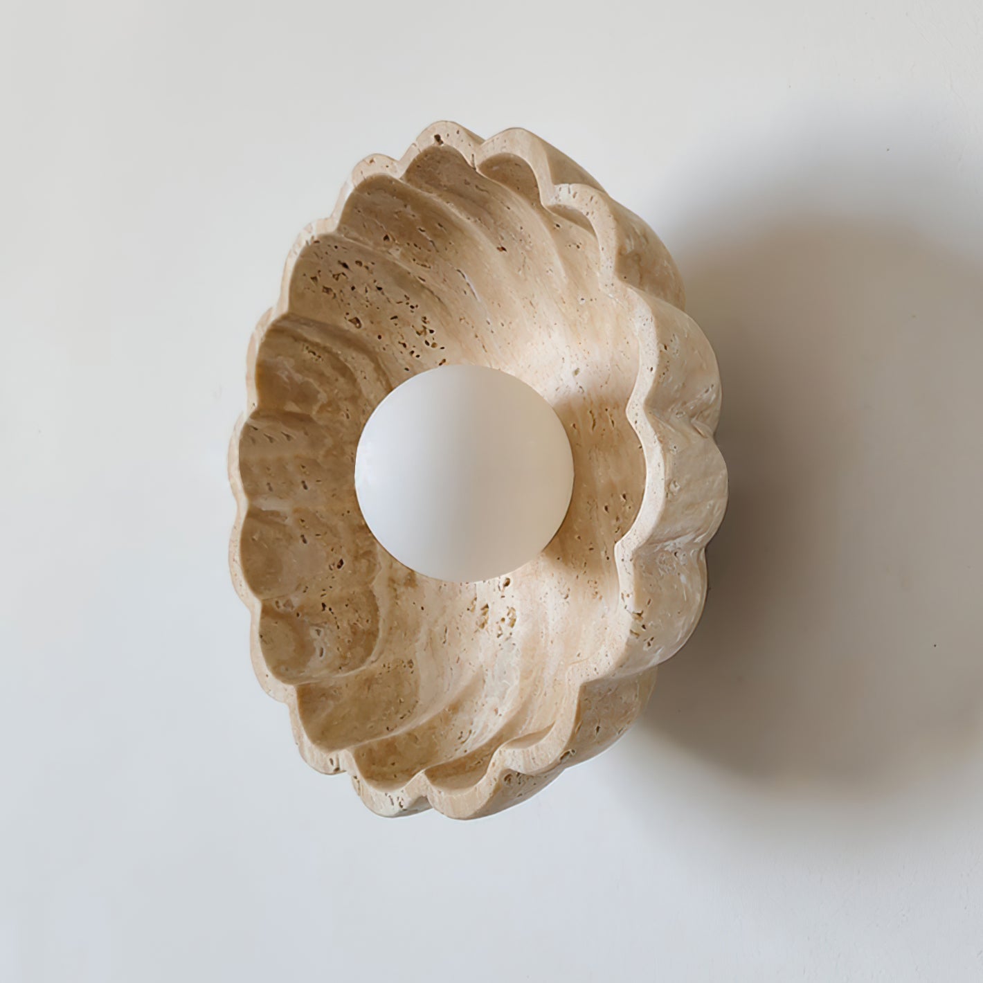 Ritta Flower Wall Lamp Yellow Travertine - Letslighting