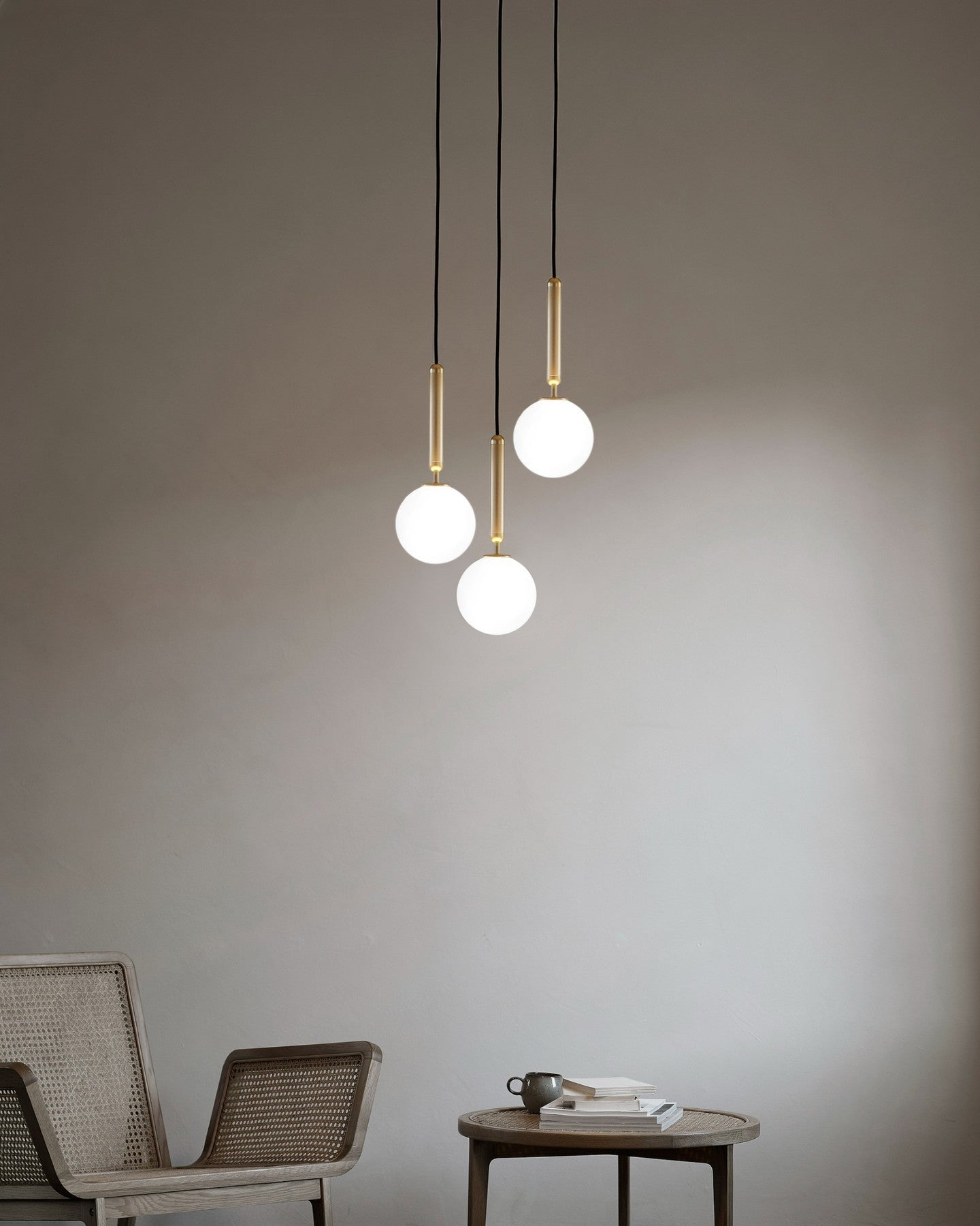 Azorila Modern Minimalist Swag Brass Glass Pendant Light - Letslighting