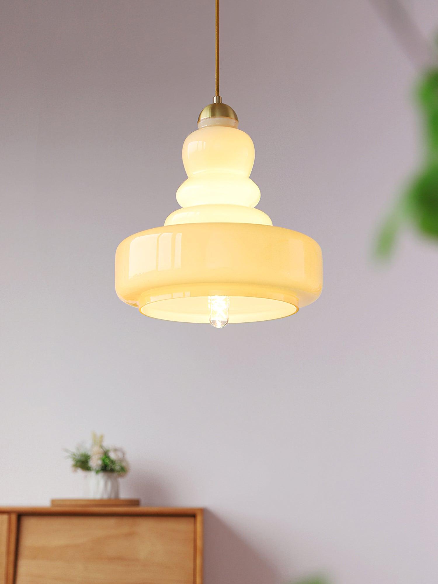 Lustra Pendant Lamp Schoolhouse Glass Layers for Living Room - Letslighting