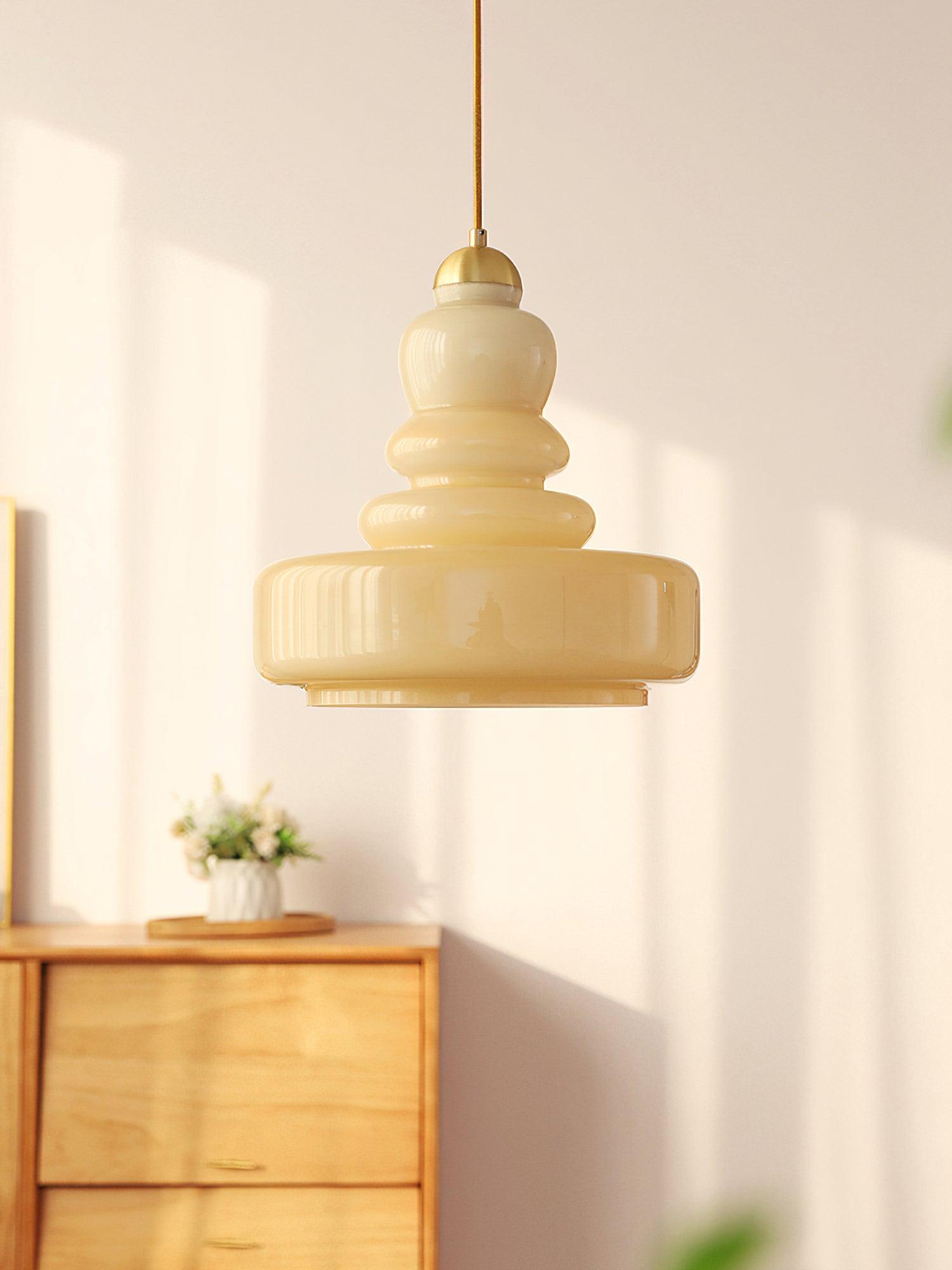 Lustra Pendant Lamp Schoolhouse Glass Layers for Living Room - Letslighting