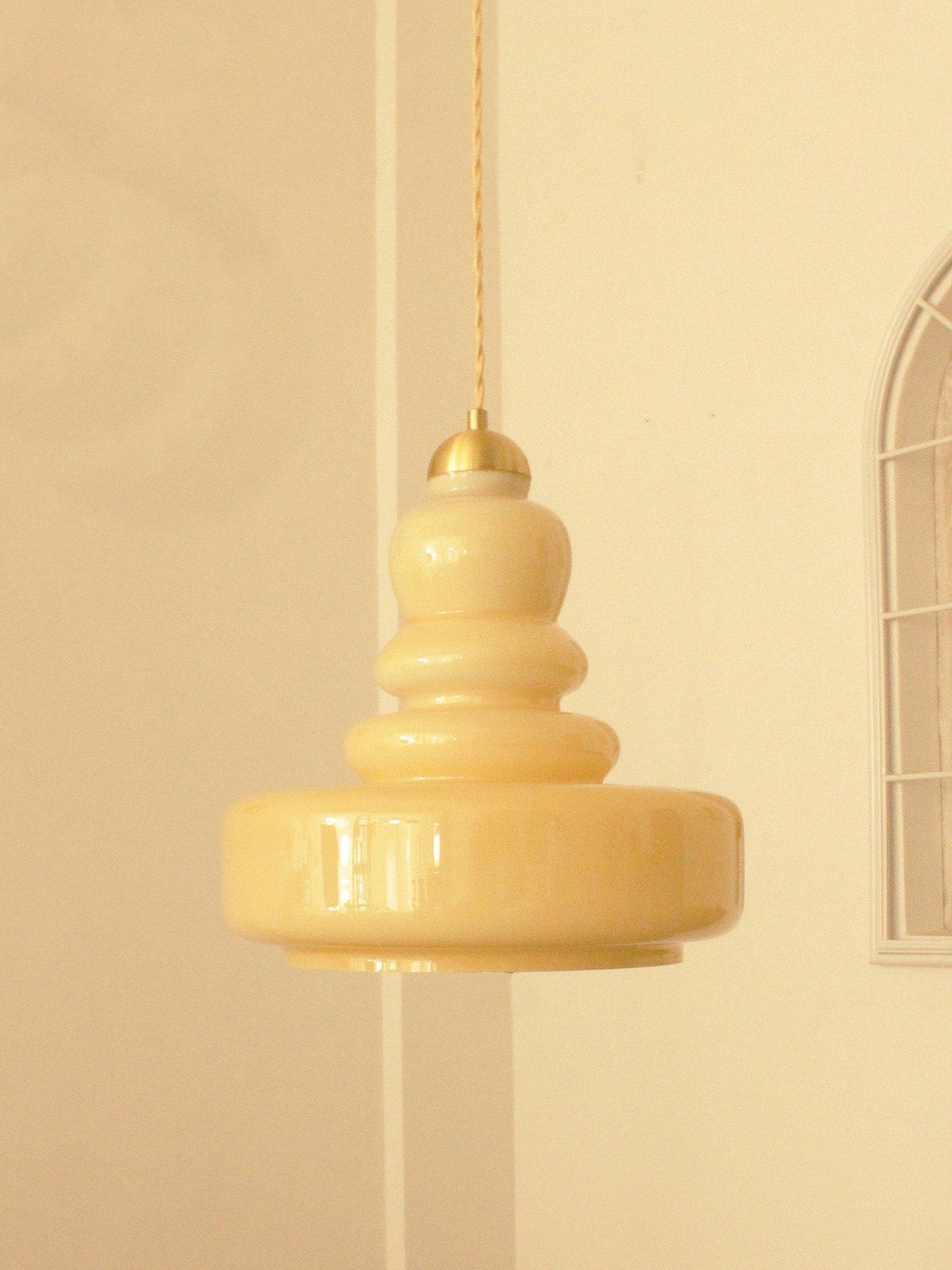 Lustra Pendant Lamp Schoolhouse Glass Layers for Living Room - Letslighting