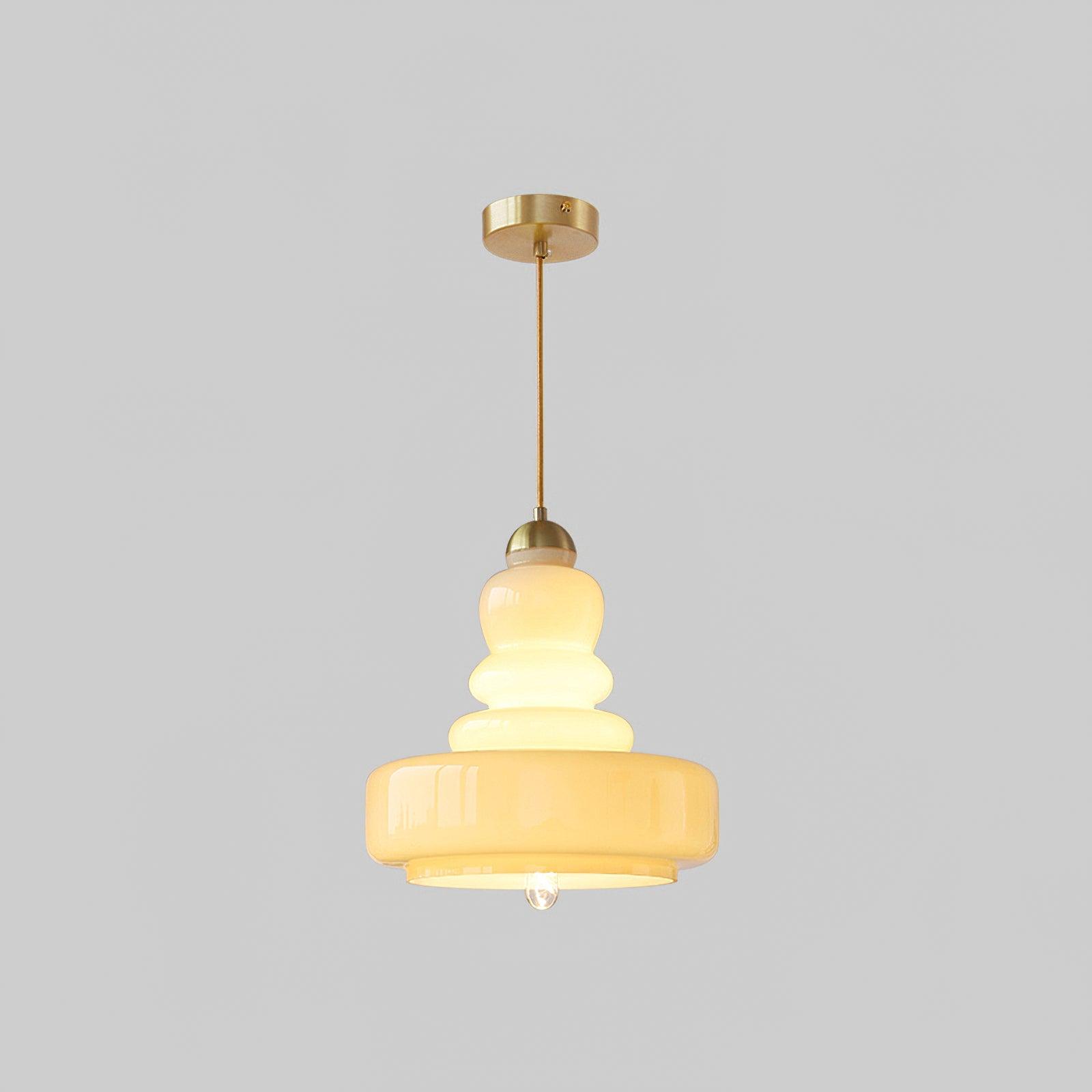 Lustra Pendant Lamp Schoolhouse Glass Layers for Living Room - Letslighting