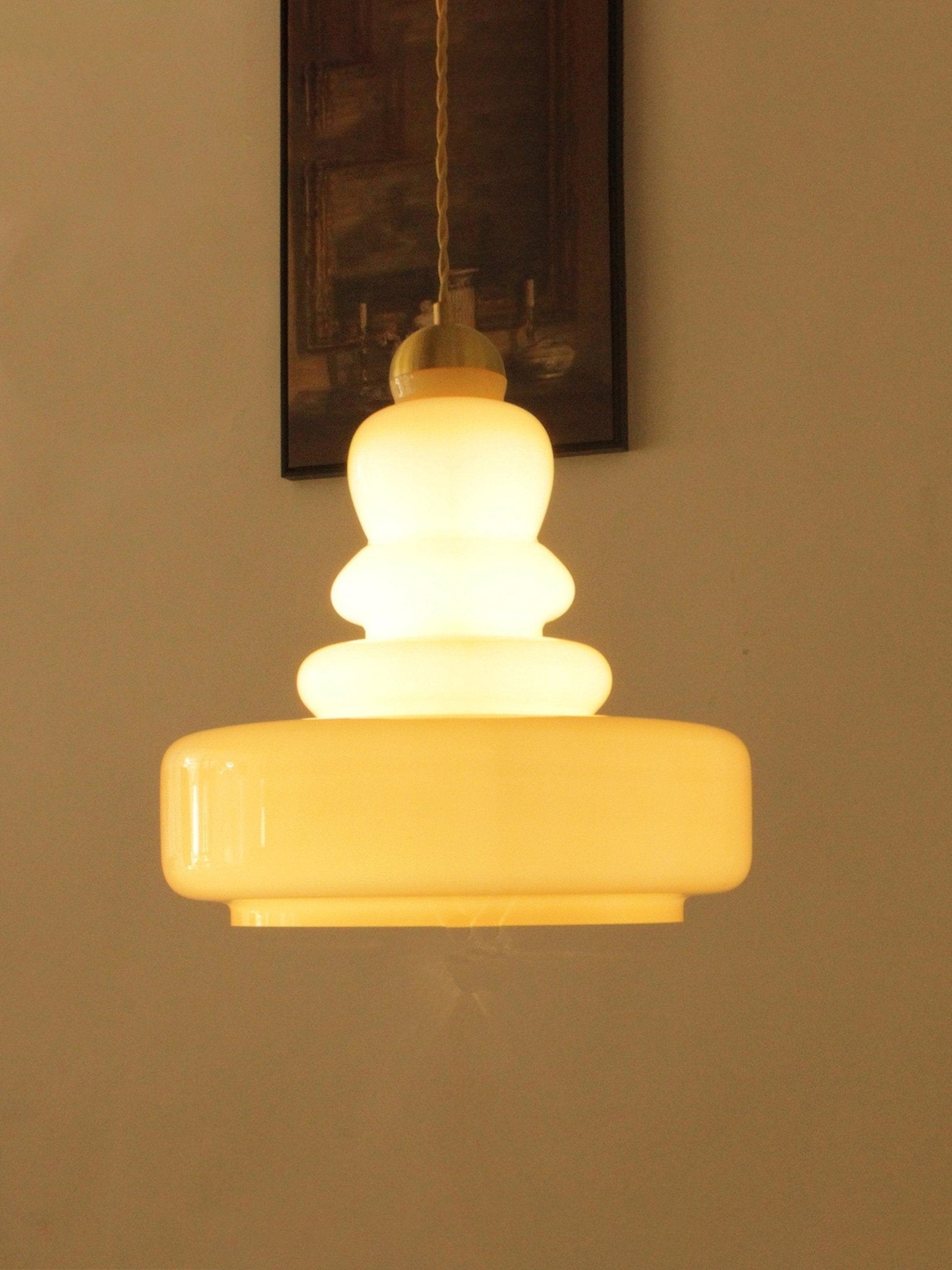Lustra Pendant Lamp Schoolhouse Glass Layers for Living Room - Letslighting