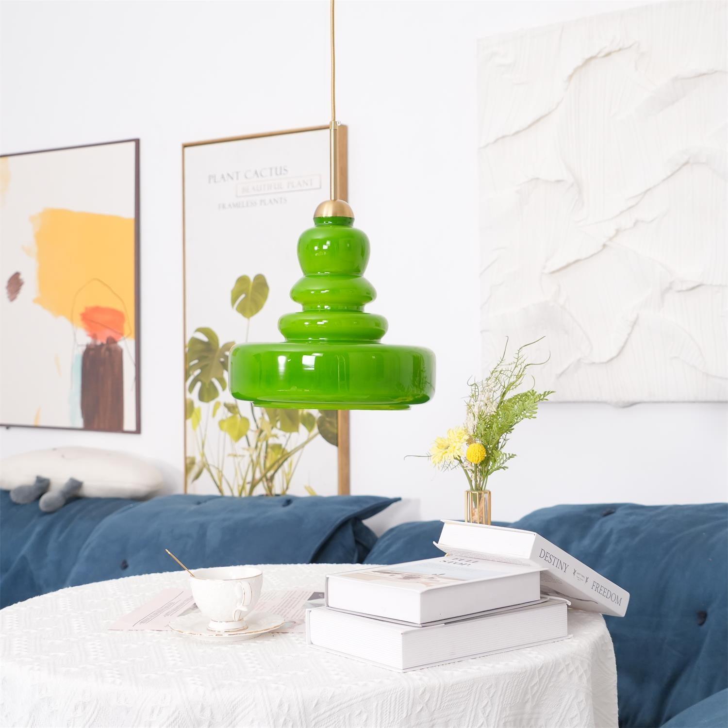 Lustra Pendant Lamp Schoolhouse Glass Layers for Living Room - Letslighting