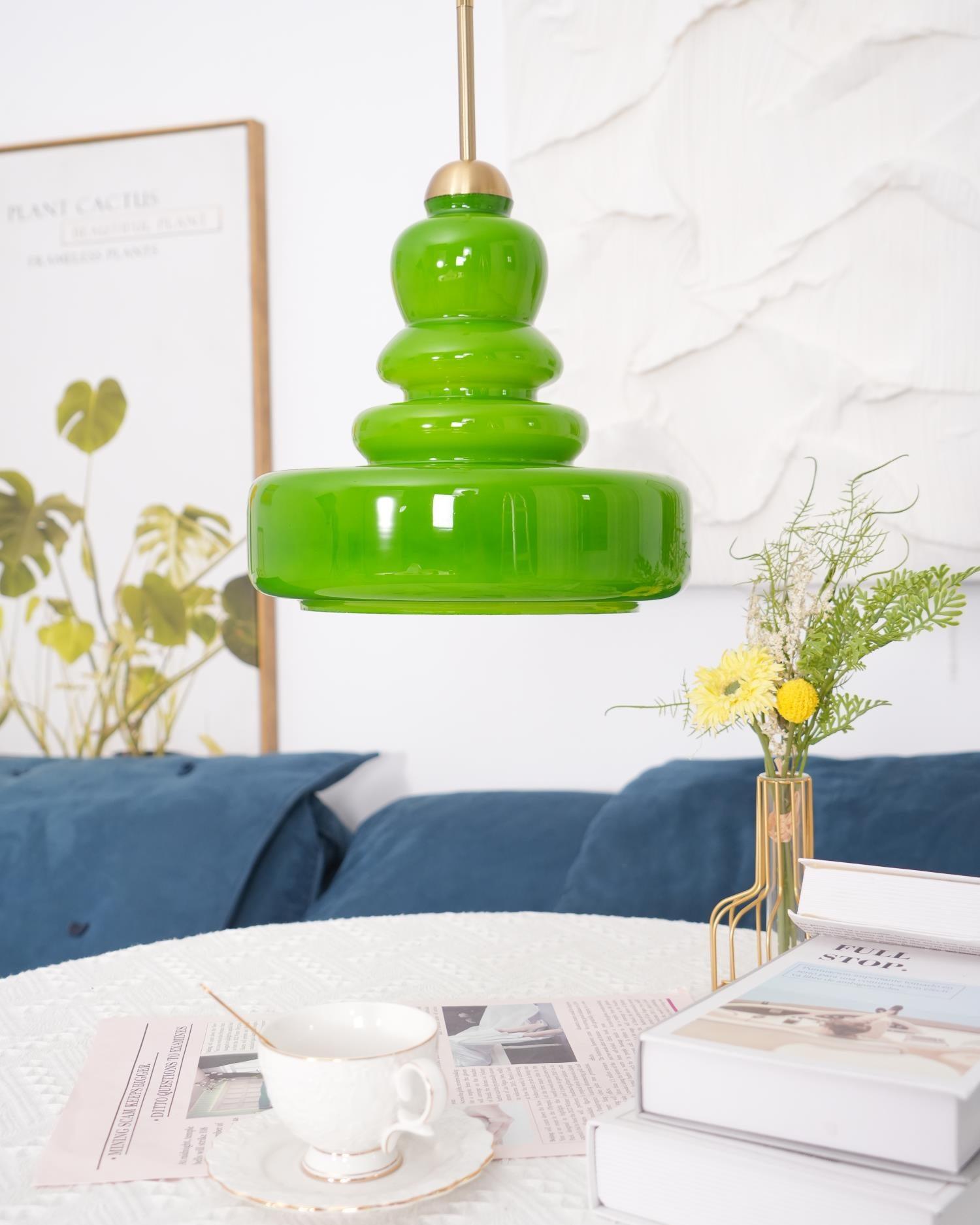 Lustra Pendant Lamp Schoolhouse Glass Layers for Living Room - Letslighting