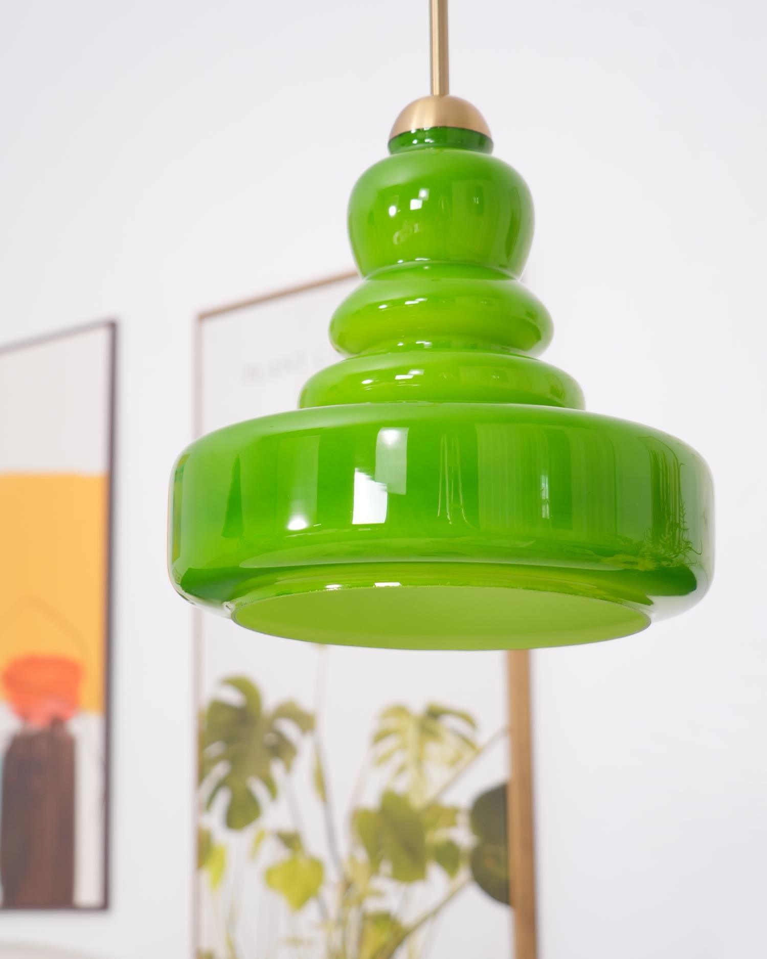 Lustra Pendant Lamp Schoolhouse Glass Layers for Living Room - Letslighting