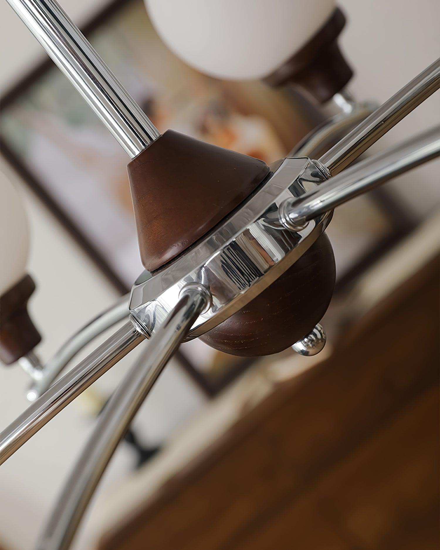 Sciolari Chandelier Vintage Wood Glass - Letslighting