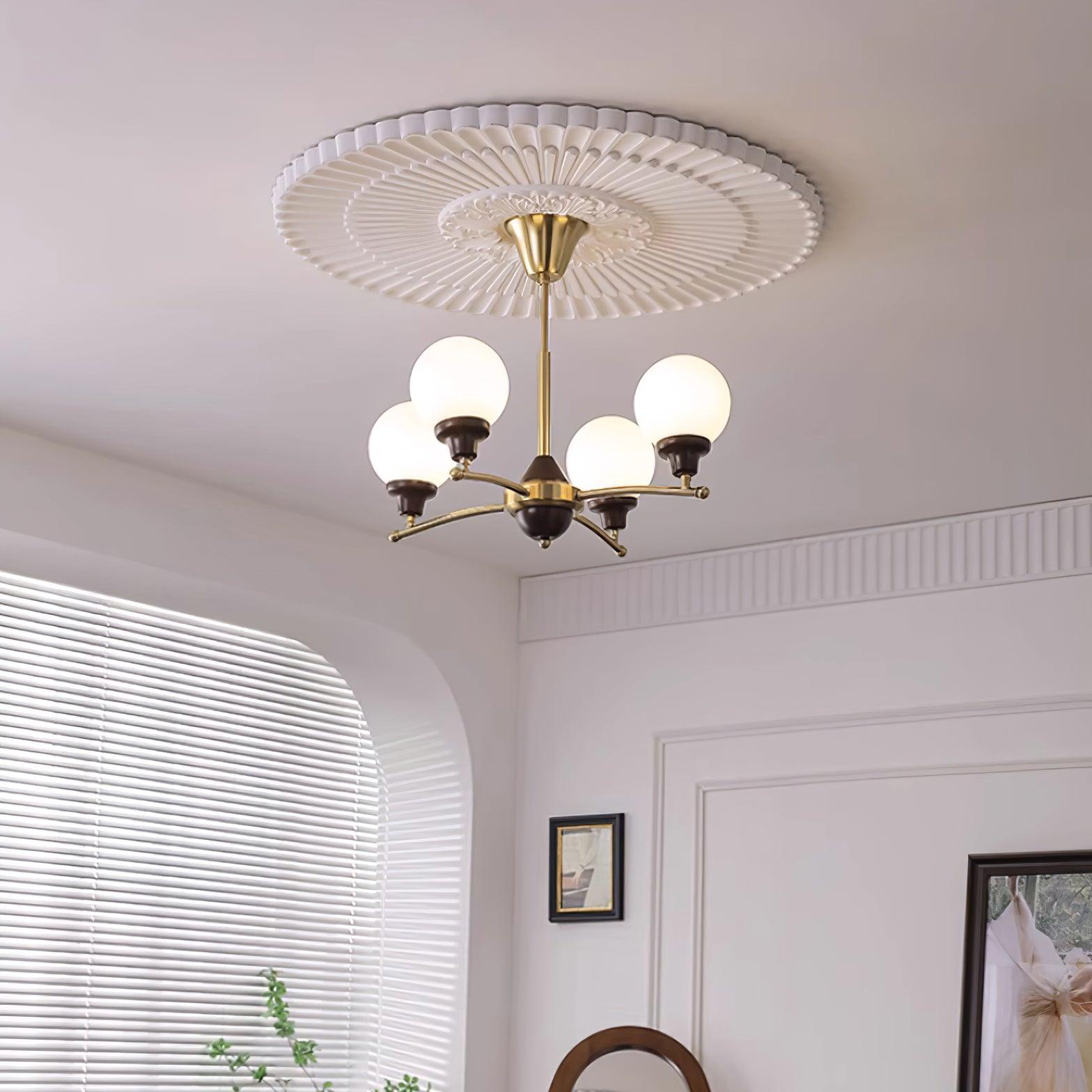 Sciolari Chandelier Vintage Wood Glass - Letslighting