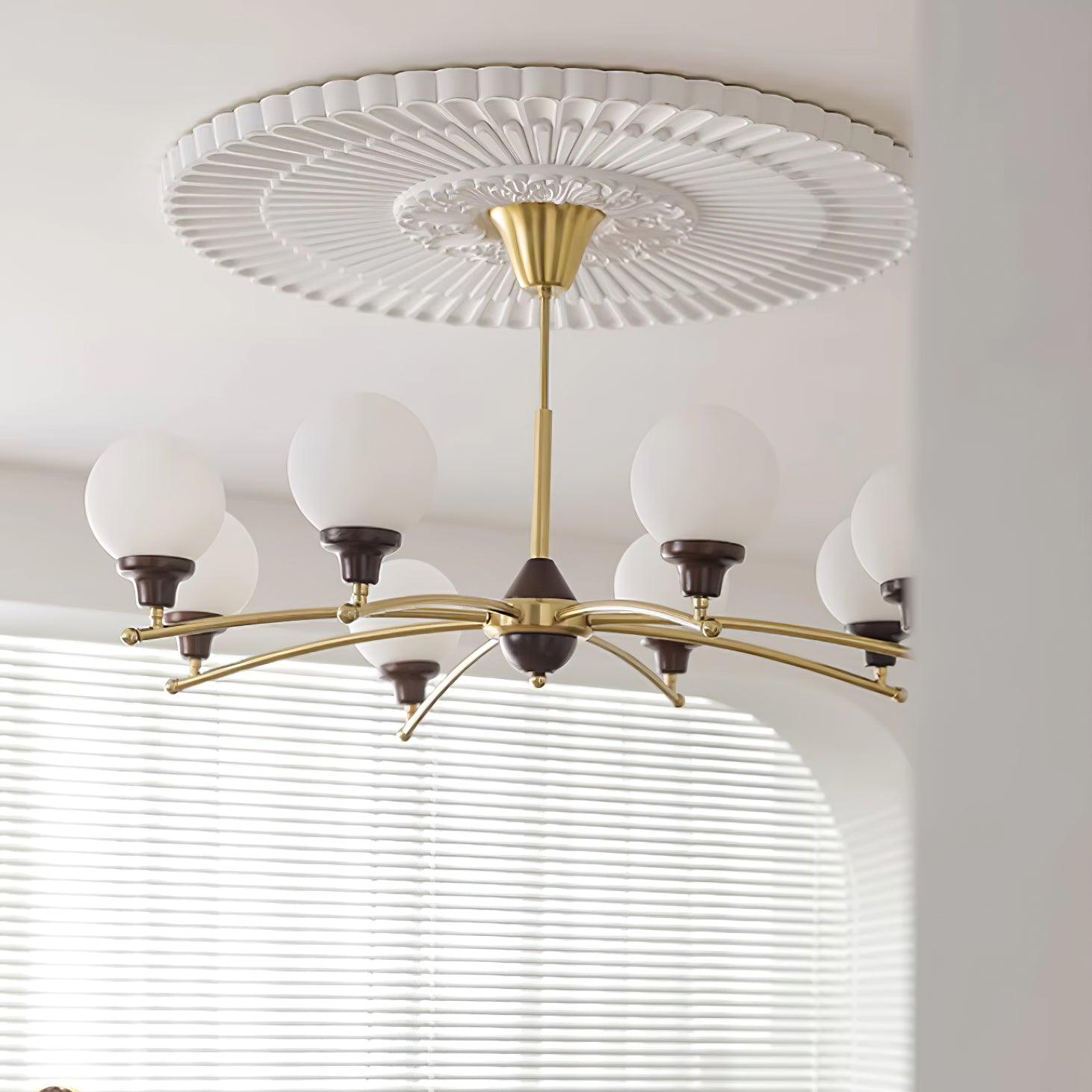 Sciolari Chandelier Vintage Wood Glass - Letslighting