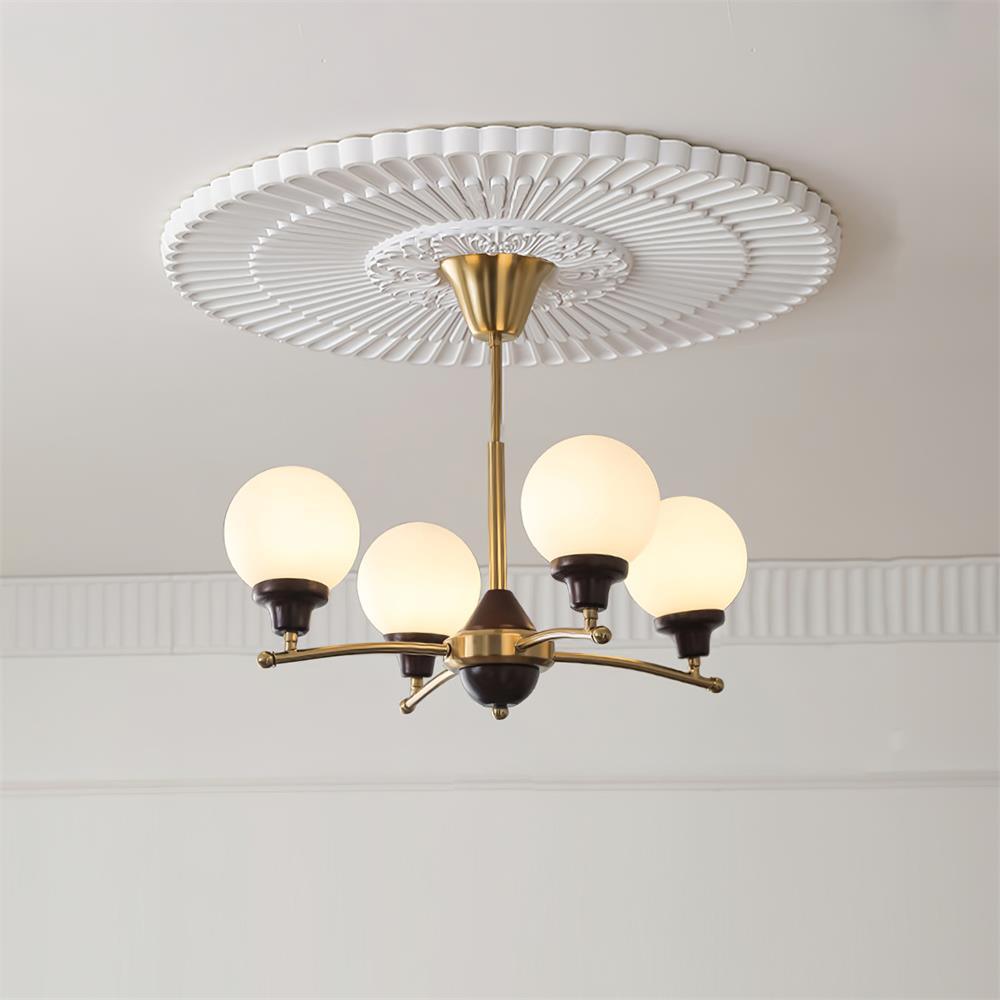 Sciolari Chandelier Vintage Wood Glass - Letslighting