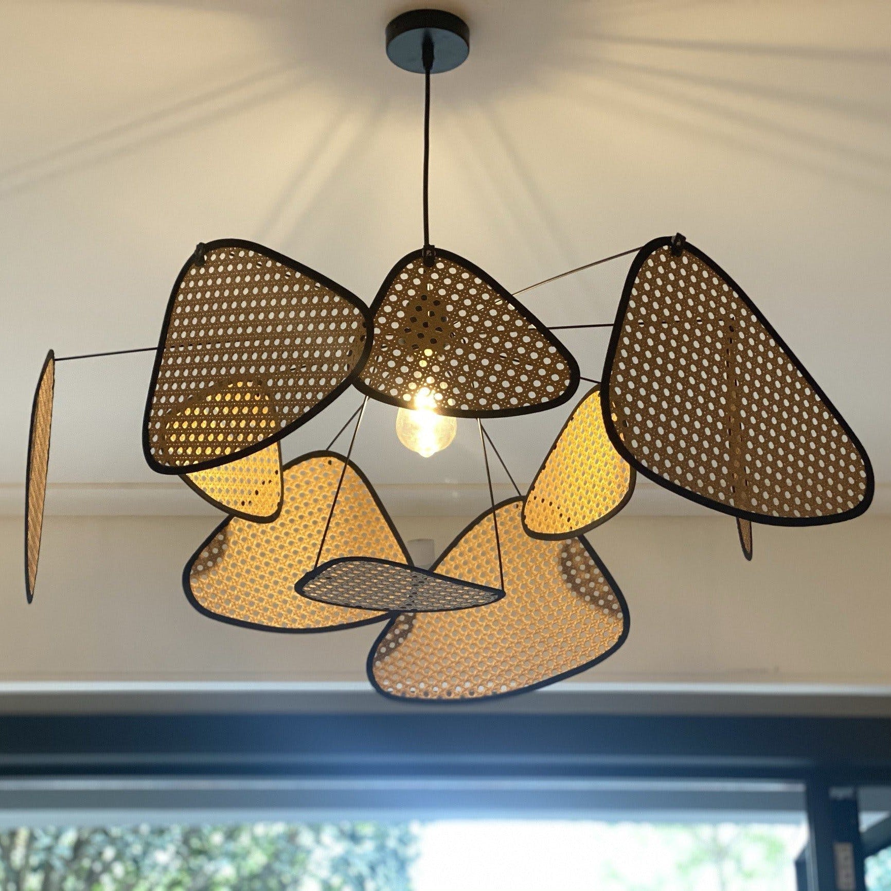 Lustra Chandelier Screen Cannage Suspension Retro - Letslighting