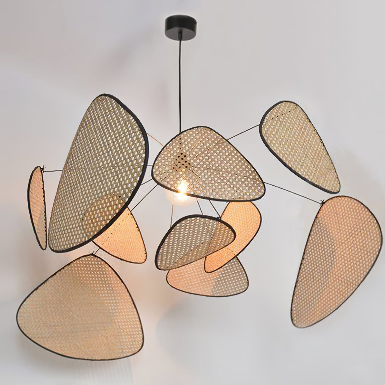 Lustra Chandelier Screen Cannage Suspension Retro - Letslighting