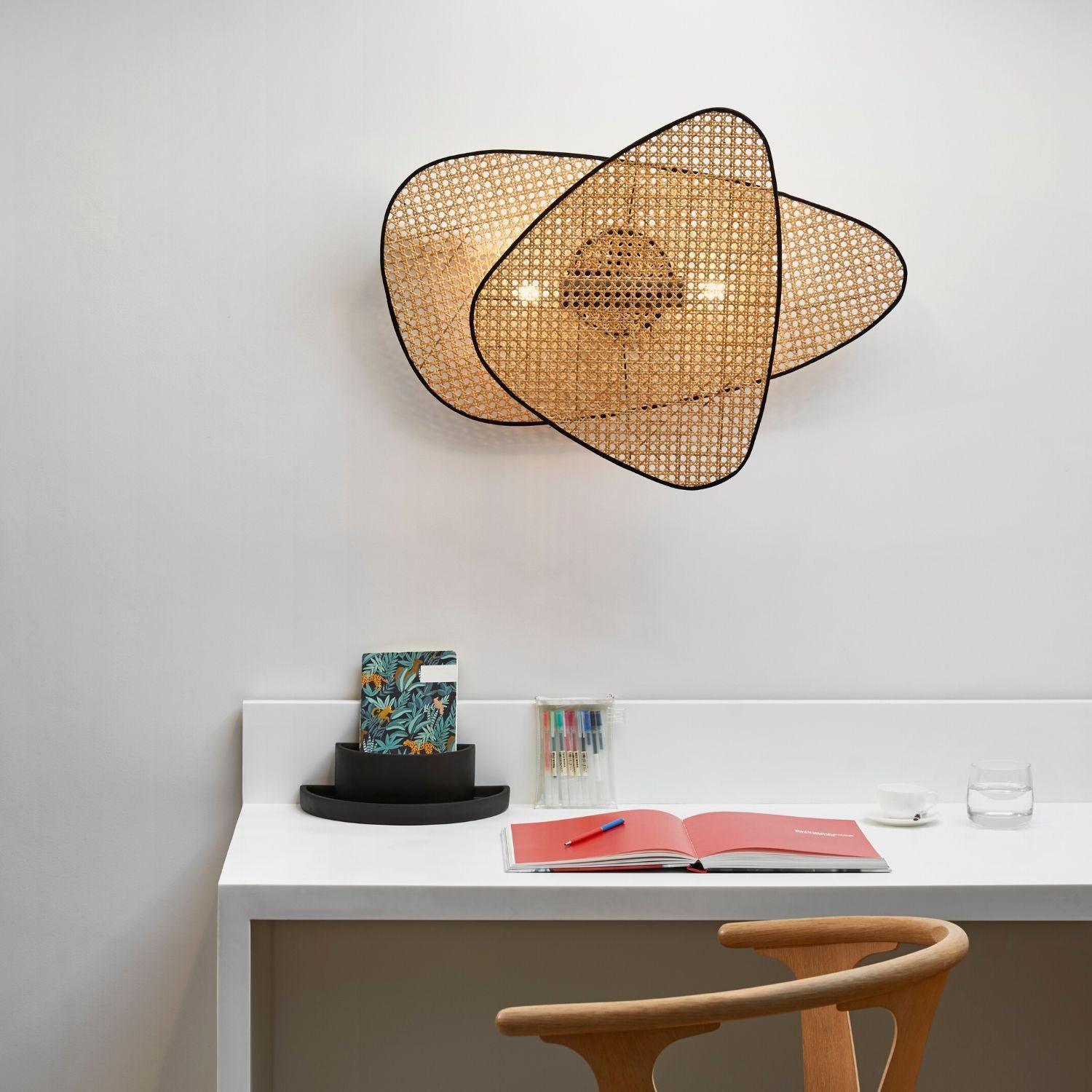 Uvelan Art Natural Cannage Bamboo Sconce Wall lamp - Letslighting