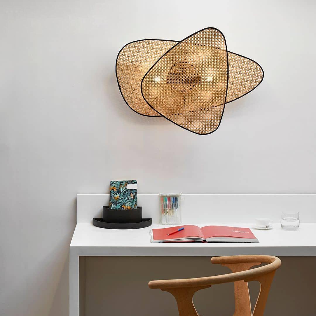 Uvelan Art Natural Cannage Bamboo Sconce Wall lamp - Letslighting