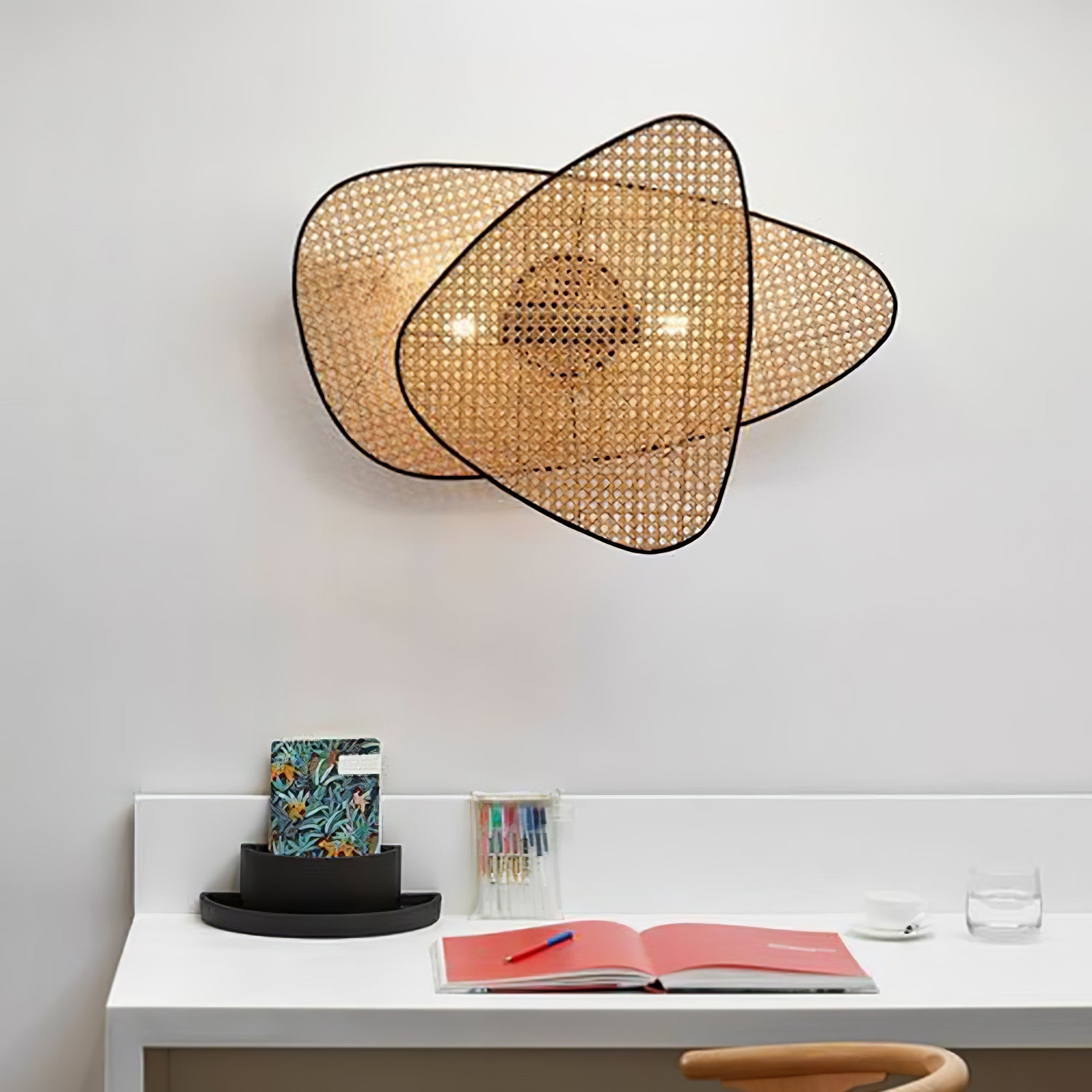 Uvelan Art Natural Cannage Bamboo Sconce Wall lamp - Letslighting