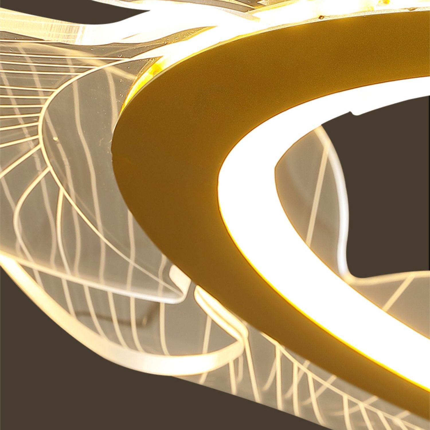 Lustra Pendant Lamp Frosted Acrylic Floral Ring - Letslighting