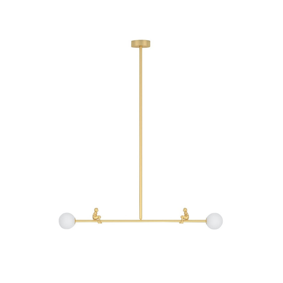 Zaveniel Modern Minimalist Brass Glass Pendant Lamp - Letslighting
