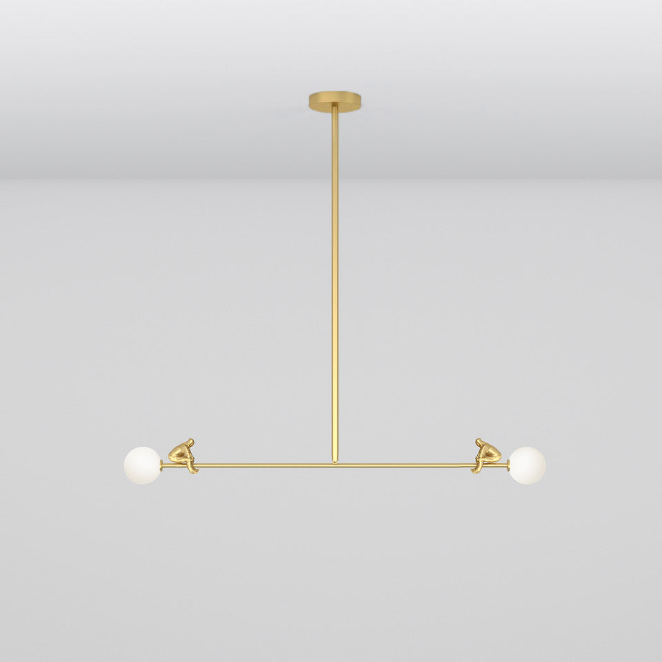 Zaveniel Modern Minimalist Brass Glass Pendant Lamp - Letslighting