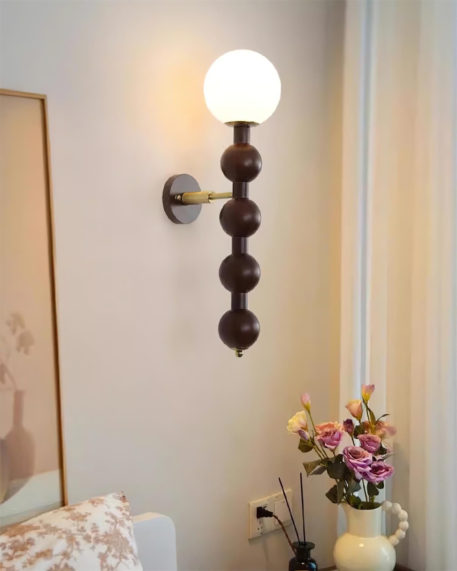 Wall Lamp Gourd in Wood and Glass Modern Style - Letslighting