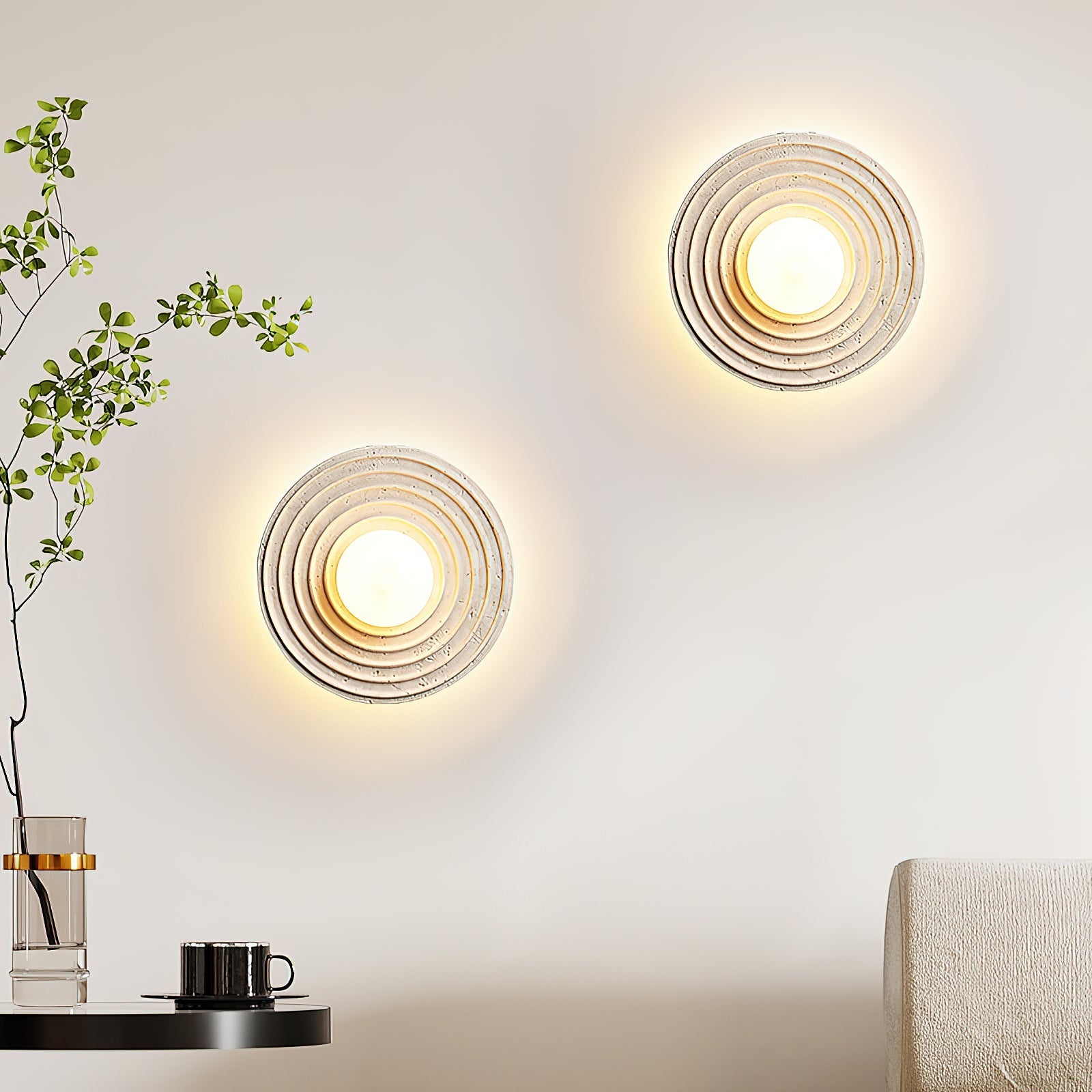 Ilorarae Modern Minimalist Travertine Wall Lamp - Letslighting