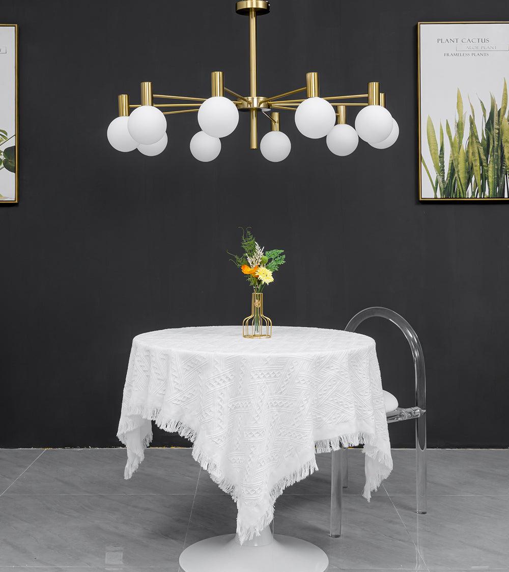 Lustra Chandelier Globe Glass Gold Frame Modern - Letslighting