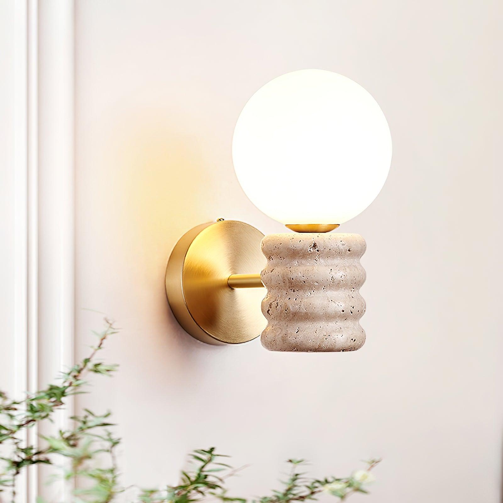 Calenne Wall Lamp Travertine - Letslighting