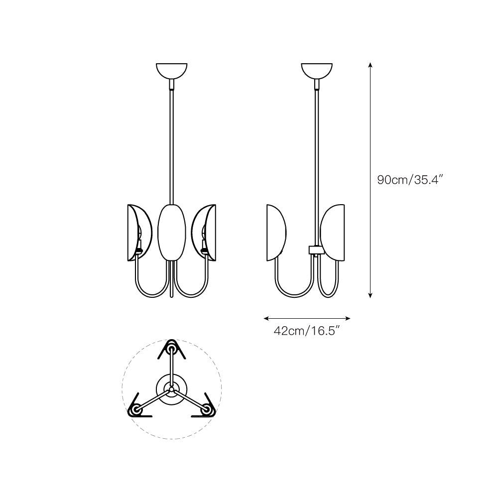 Unoryra Traditional Leaf Brass Fabric Chandelier - Letslighting