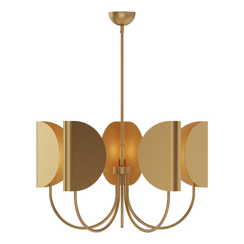Unoryra Traditional Leaf Brass Fabric Chandelier - Letslighting