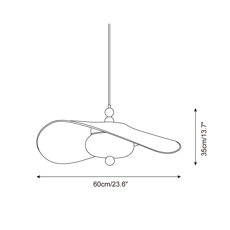 Serafina Pendant Lamp Organic Pleated - Letslighting