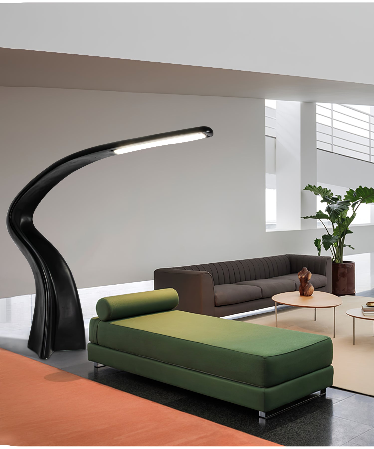 Fluten Black Modern Floor Lamp - Letslighting