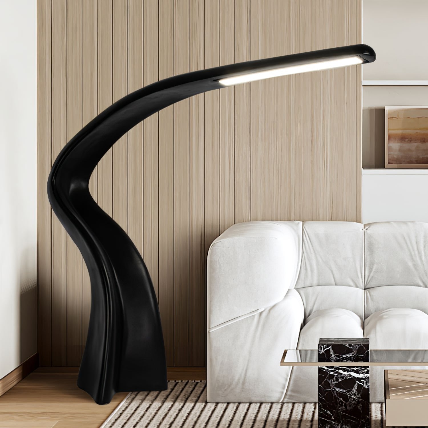 Fluten Black Modern Floor Lamp - Letslighting