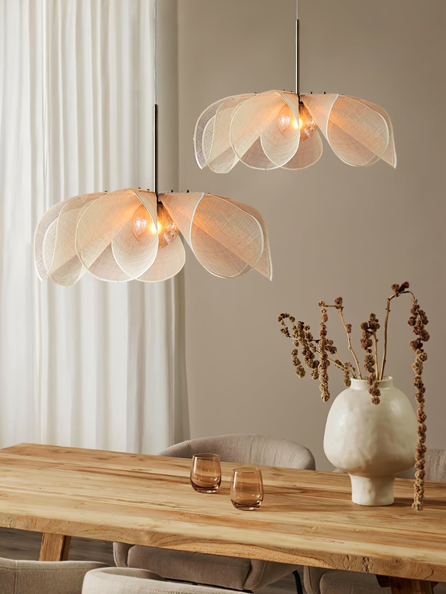 Elowe Abaca Fiber Pendant Lamp - Letslighting